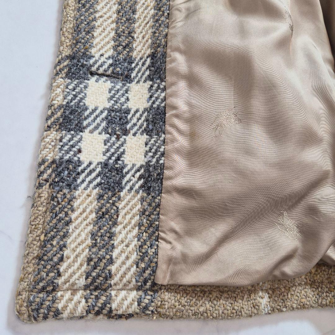 バーバリーロンドン ロングコートノバチェック 英国製 XL