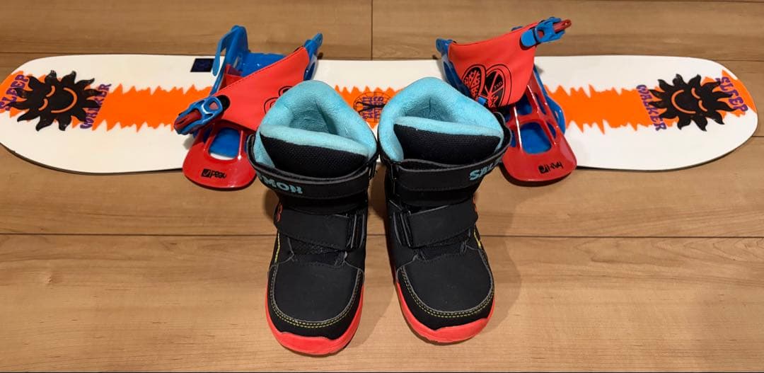 Salomon 子供用 3点セットスノーボード 100サイズ ブーツ 18cm