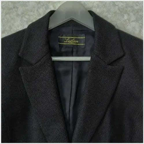 レリアン ウール テーラードジャケット 黒 ブラック