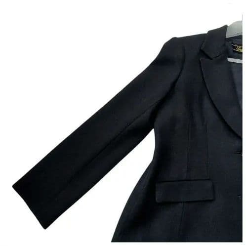 レリアン ウール テーラードジャケット 黒 ブラック