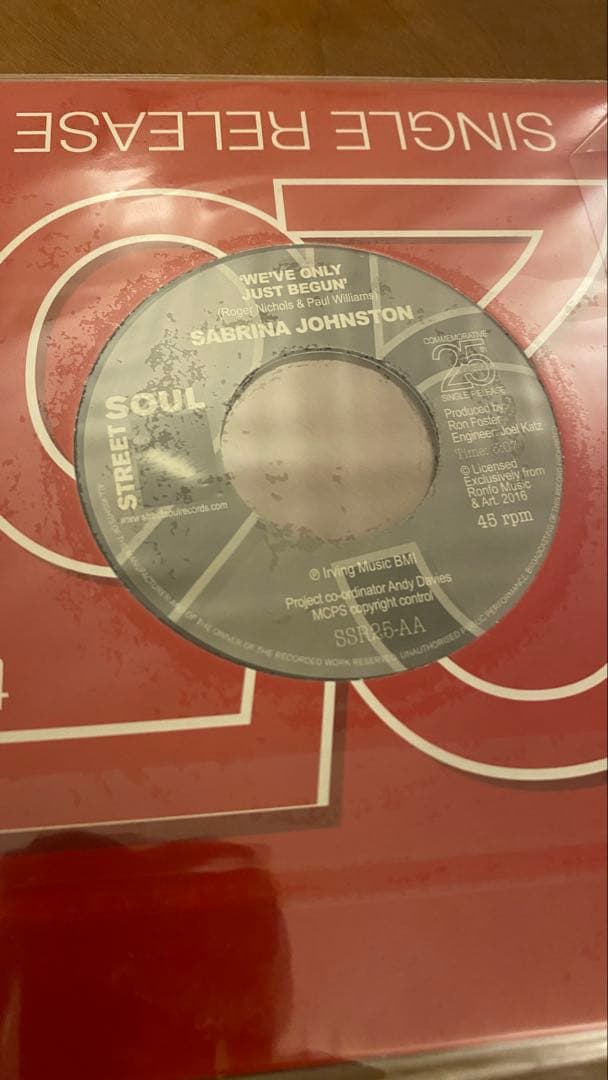 Sabrina Johnston シングル 45rpm レコード　新品