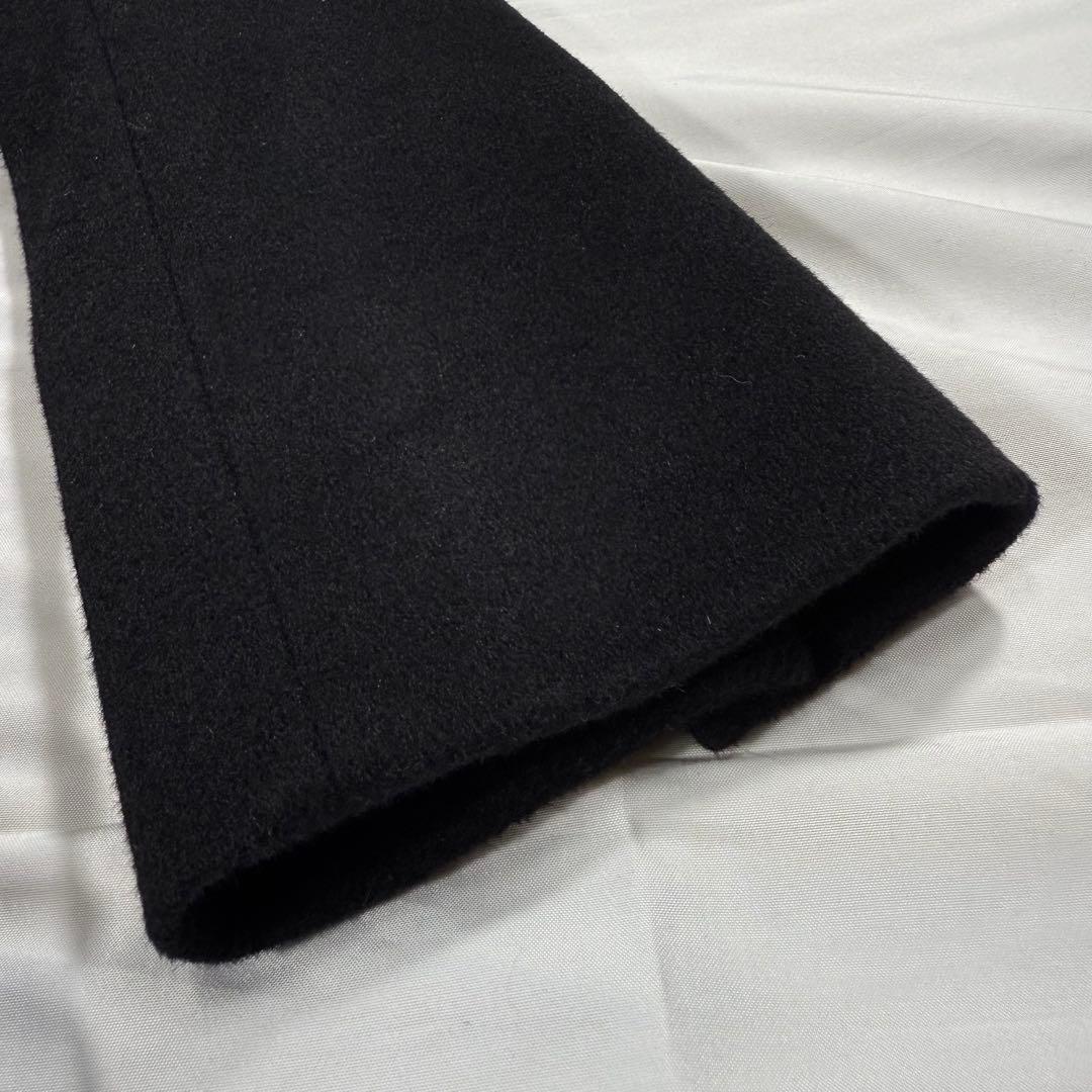 【極美品】23区 スタンドカラーコート ベルト 黒 ウール アンゴラ混 M