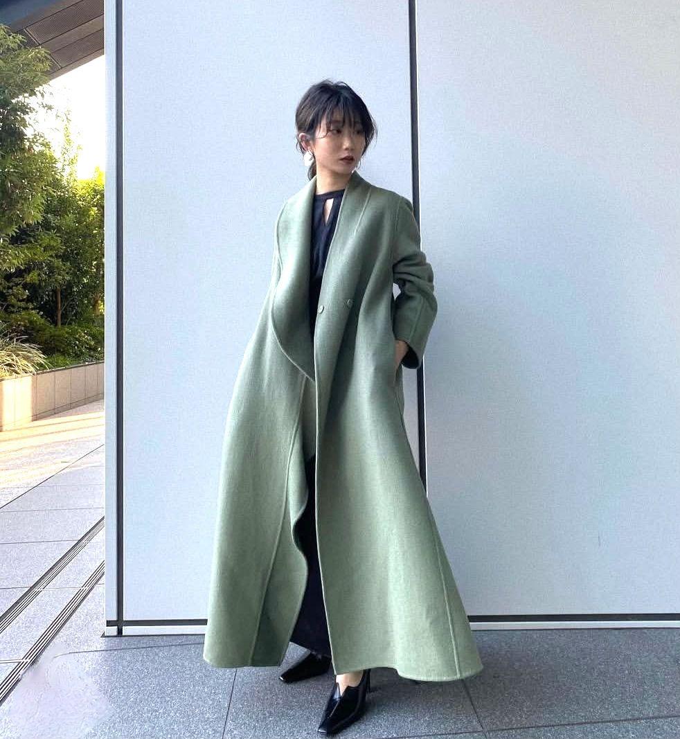 AMERI　UNDRESSED FRILL COLLAR COAT