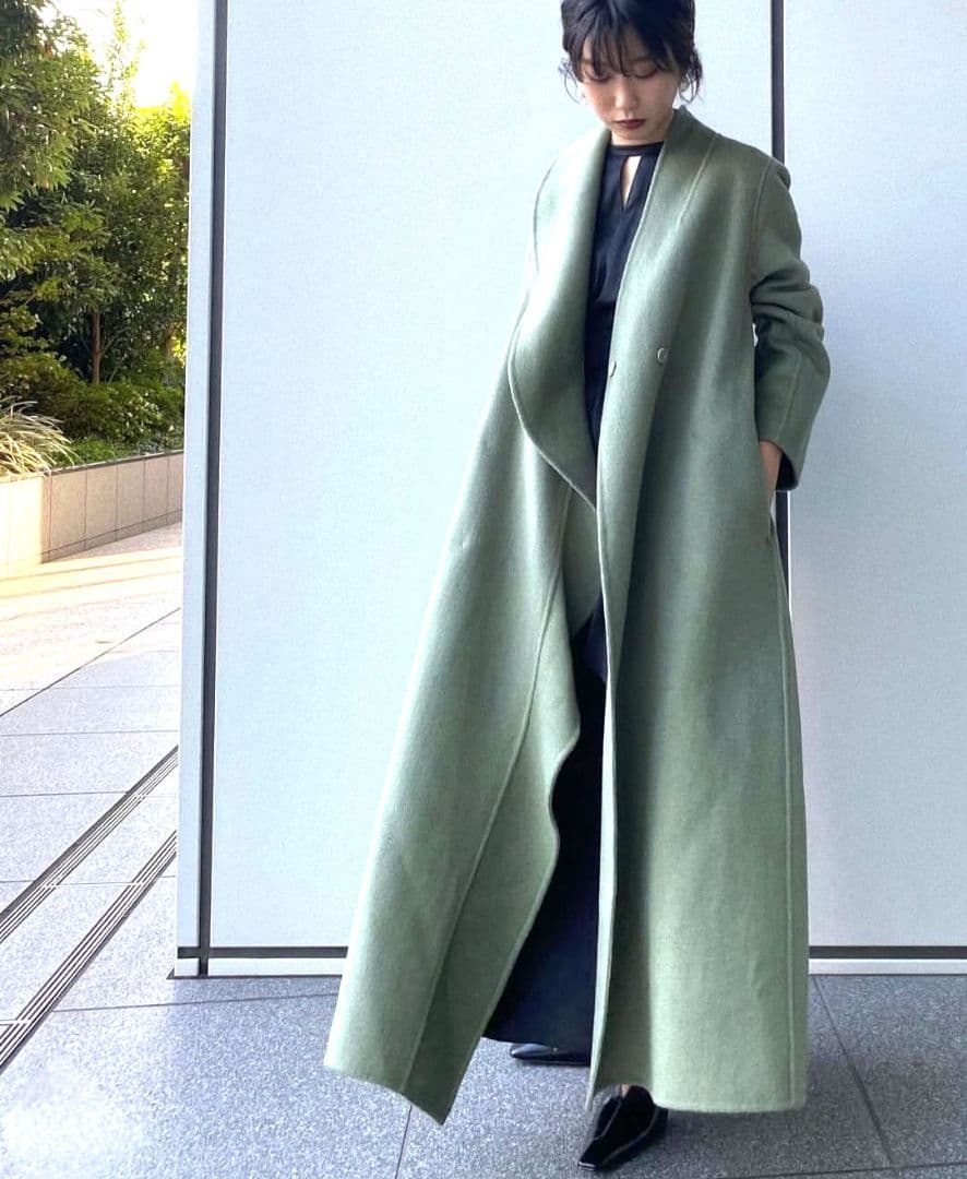 AMERI　UNDRESSED FRILL COLLAR COAT