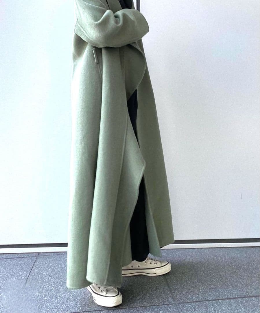 AMERI　UNDRESSED FRILL COLLAR COAT