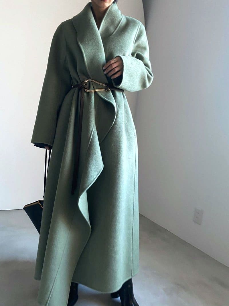 AMERI　UNDRESSED FRILL COLLAR COAT