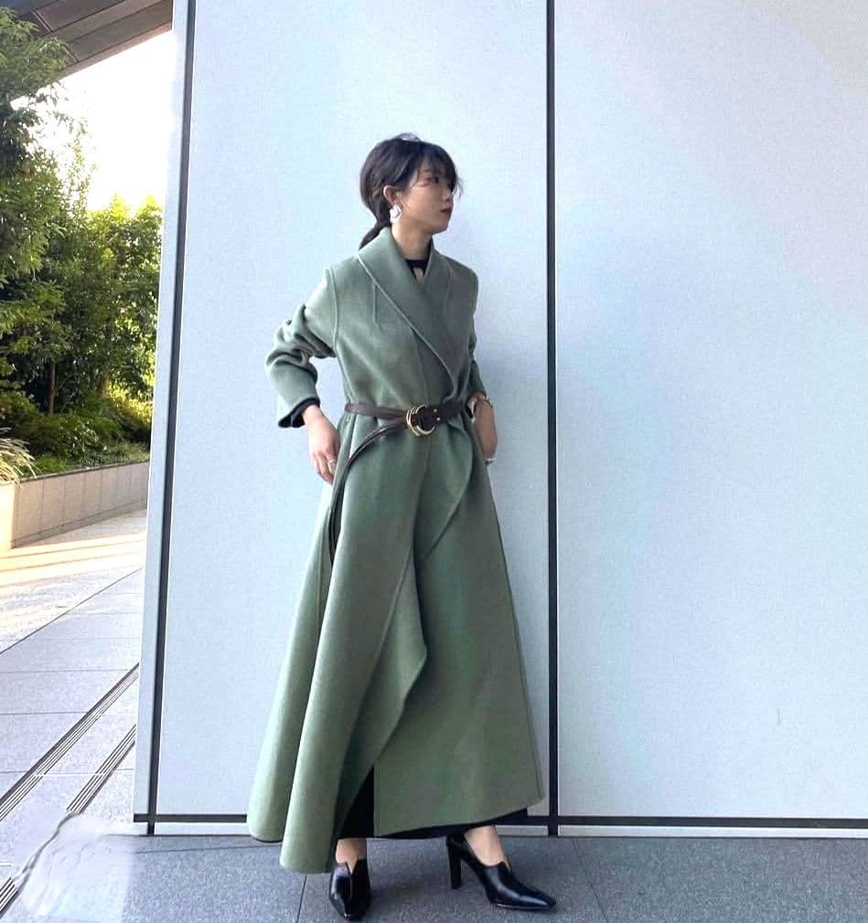 AMERI　UNDRESSED FRILL COLLAR COAT