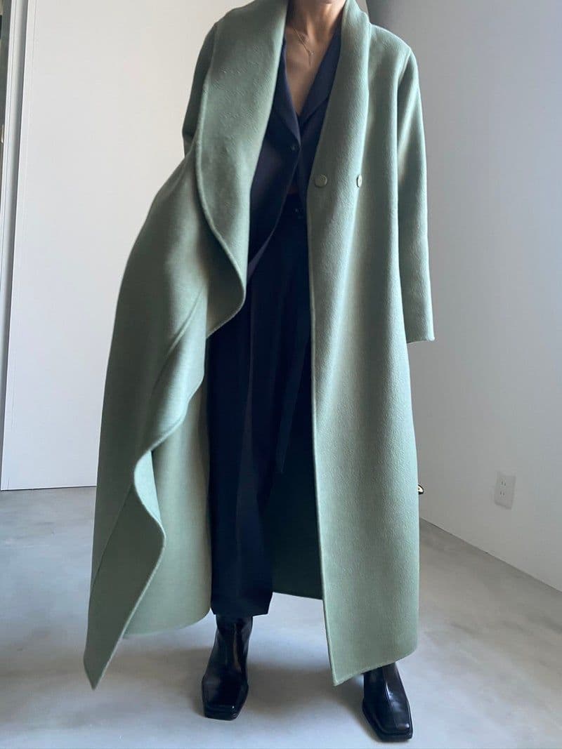 AMERI　UNDRESSED FRILL COLLAR COAT