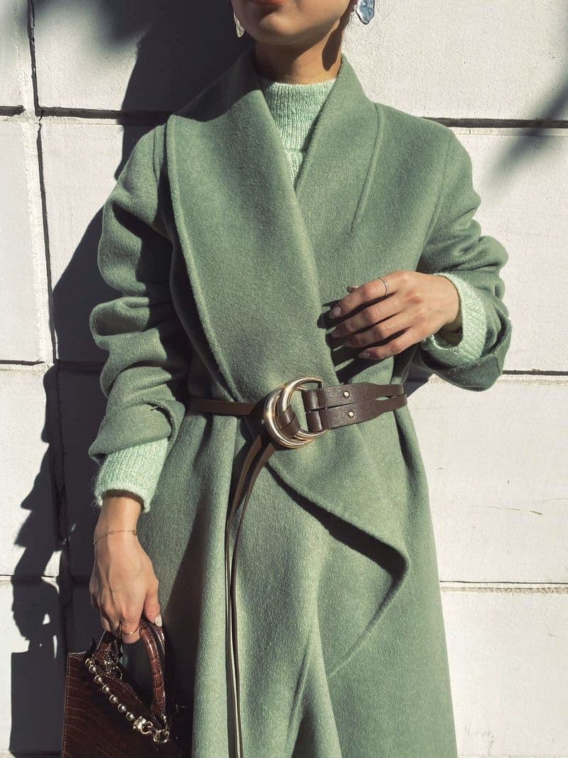 AMERI　UNDRESSED FRILL COLLAR COAT