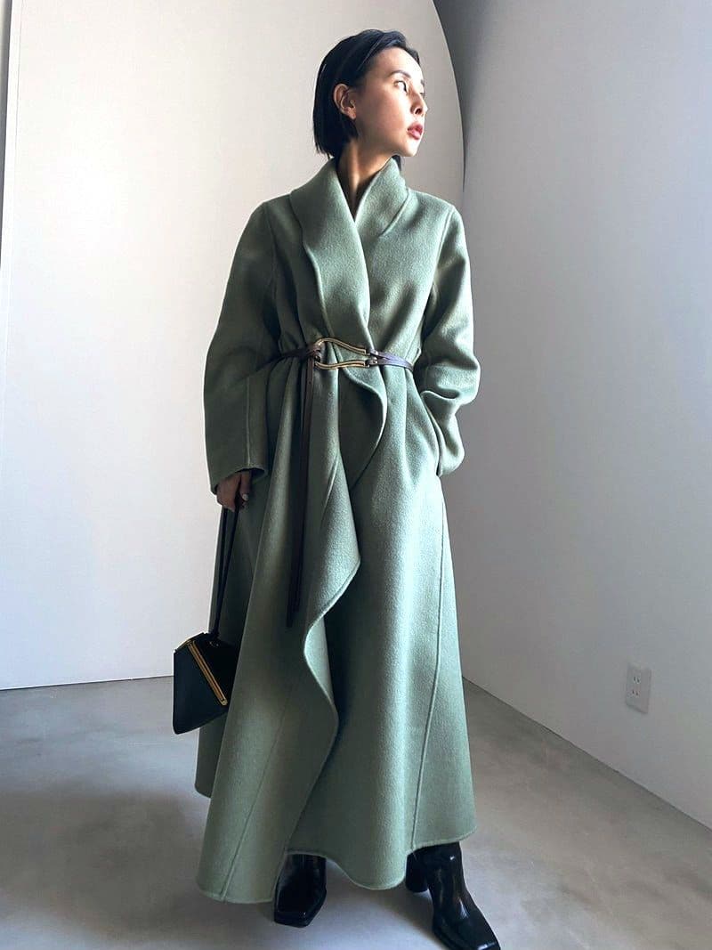 AMERI　UNDRESSED FRILL COLLAR COAT