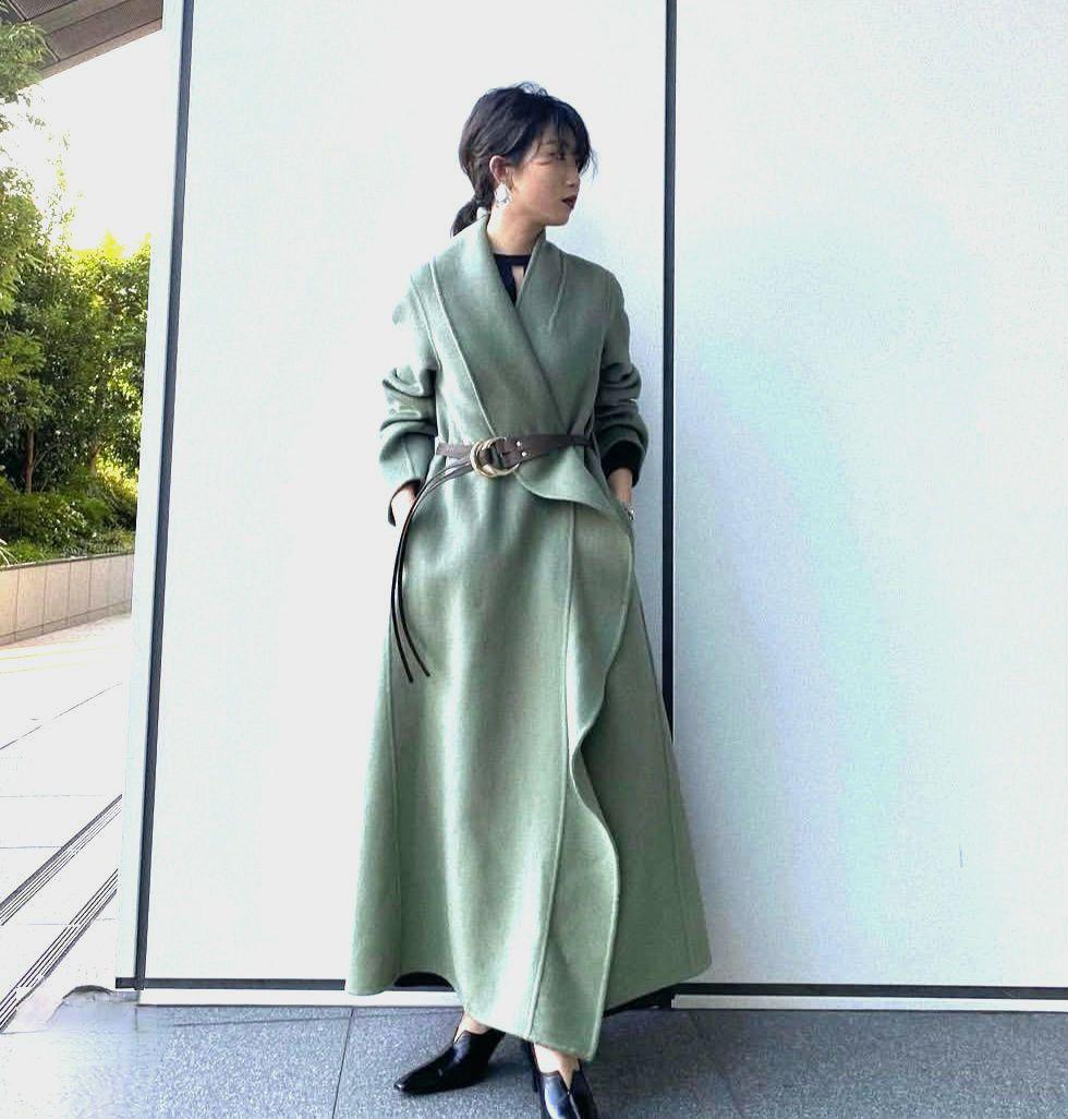 AMERI　UNDRESSED FRILL COLLAR COAT