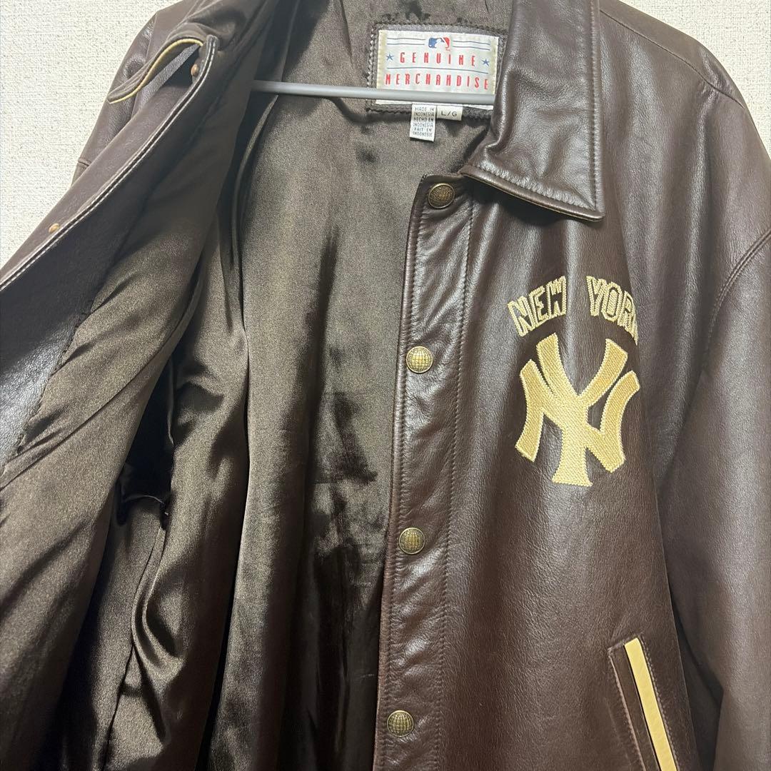 MLB公式 ニューヨーク・ヤンキース 本革レザージャケット