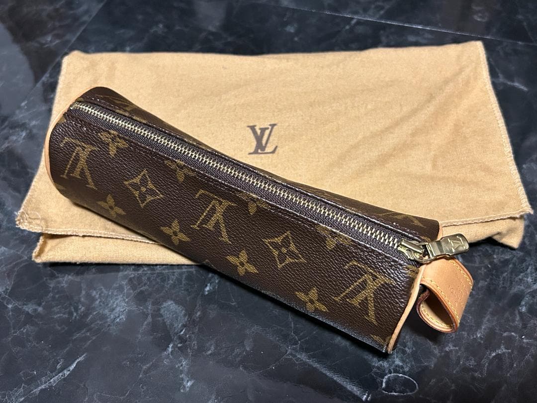 LOUISVUITTON ルイヴィトン 小物入れ ペンケース レザー モノグラム