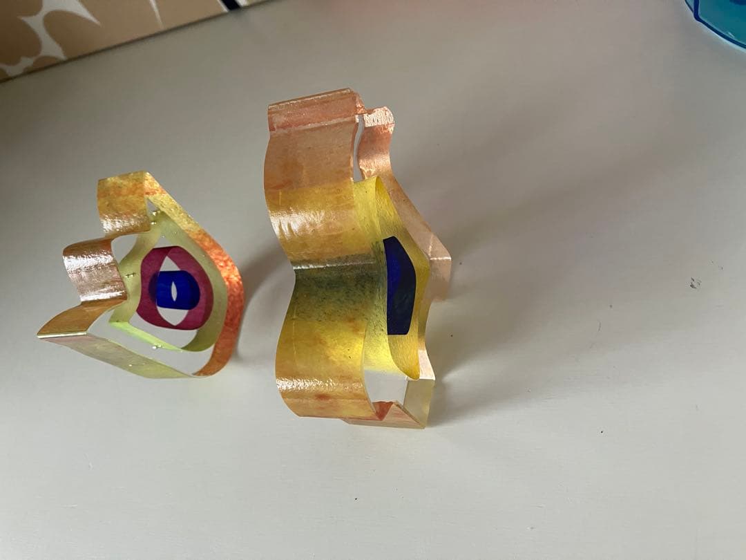 KOSTA BODA ガラスのオブジェ ホース、チューリップ2点セット