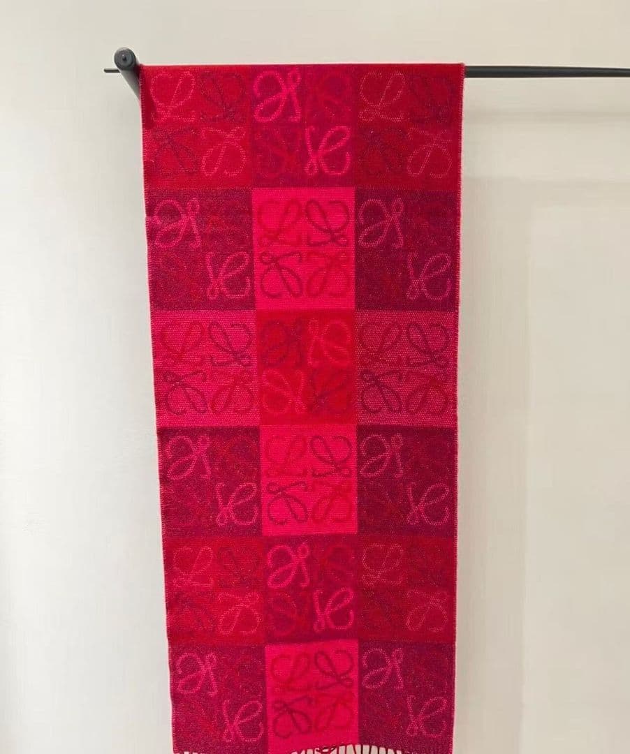 LOEWE ロエベ マフラー アナグラム チェック柄