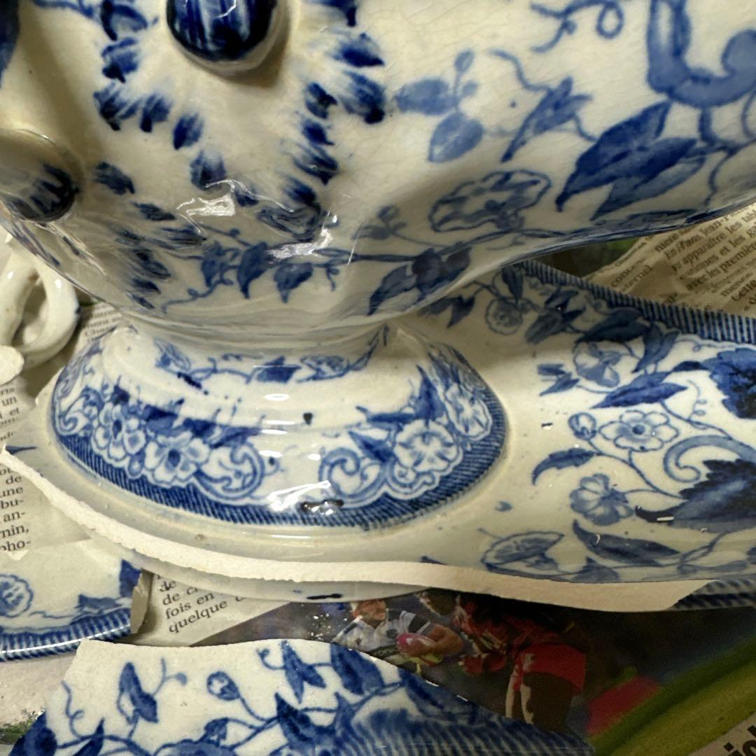 金継ぎ用　クレイユモントロー　ソーシエール　フランスアンティーク食器