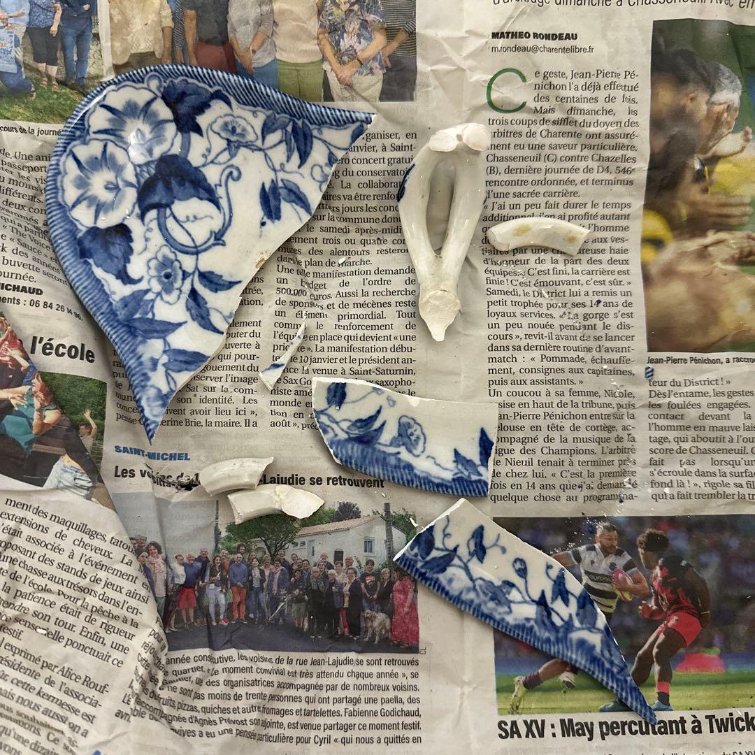 金継ぎ用　クレイユモントロー　ソーシエール　フランスアンティーク食器