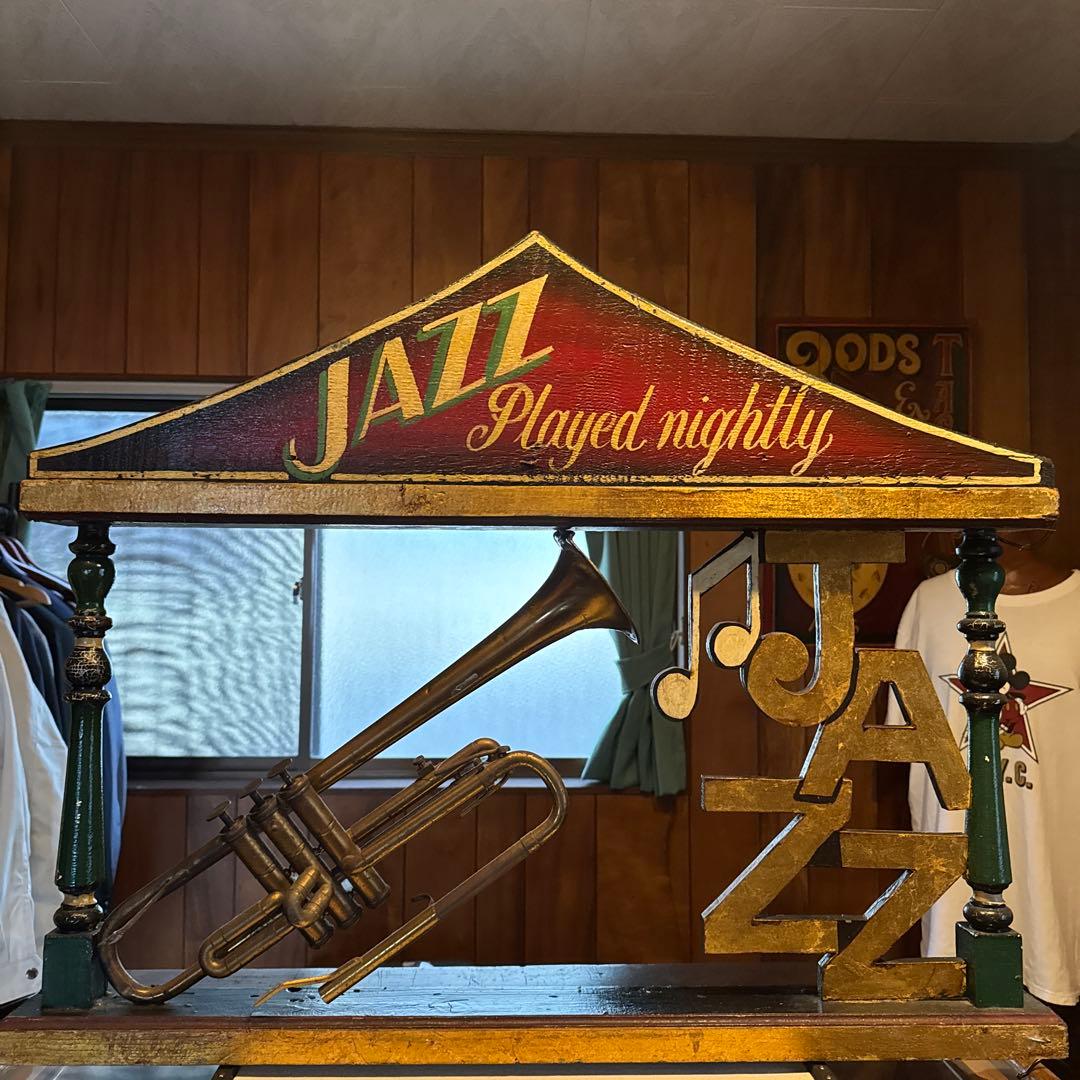 ビンテージ　トランペット付きディスプレイ（値引き交渉可）