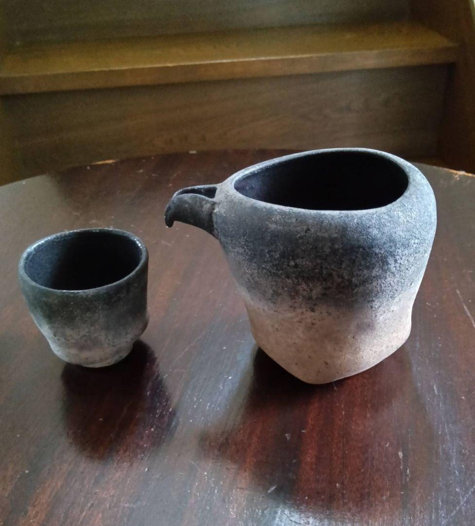 稀少　縄文式焼成　片口　猪口