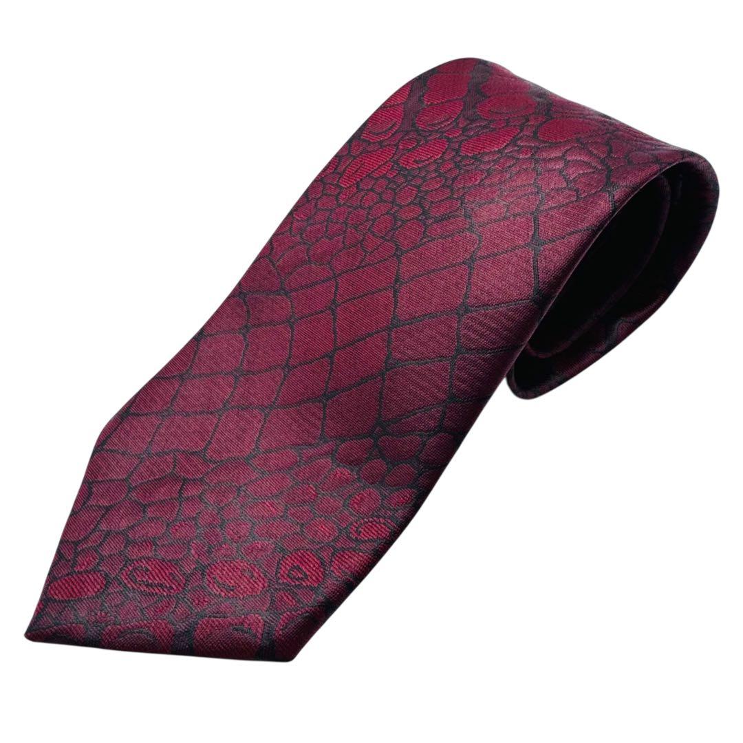 超希少 vintage ジャンポールゴルチエ オム ネクタイ クロコ型押し