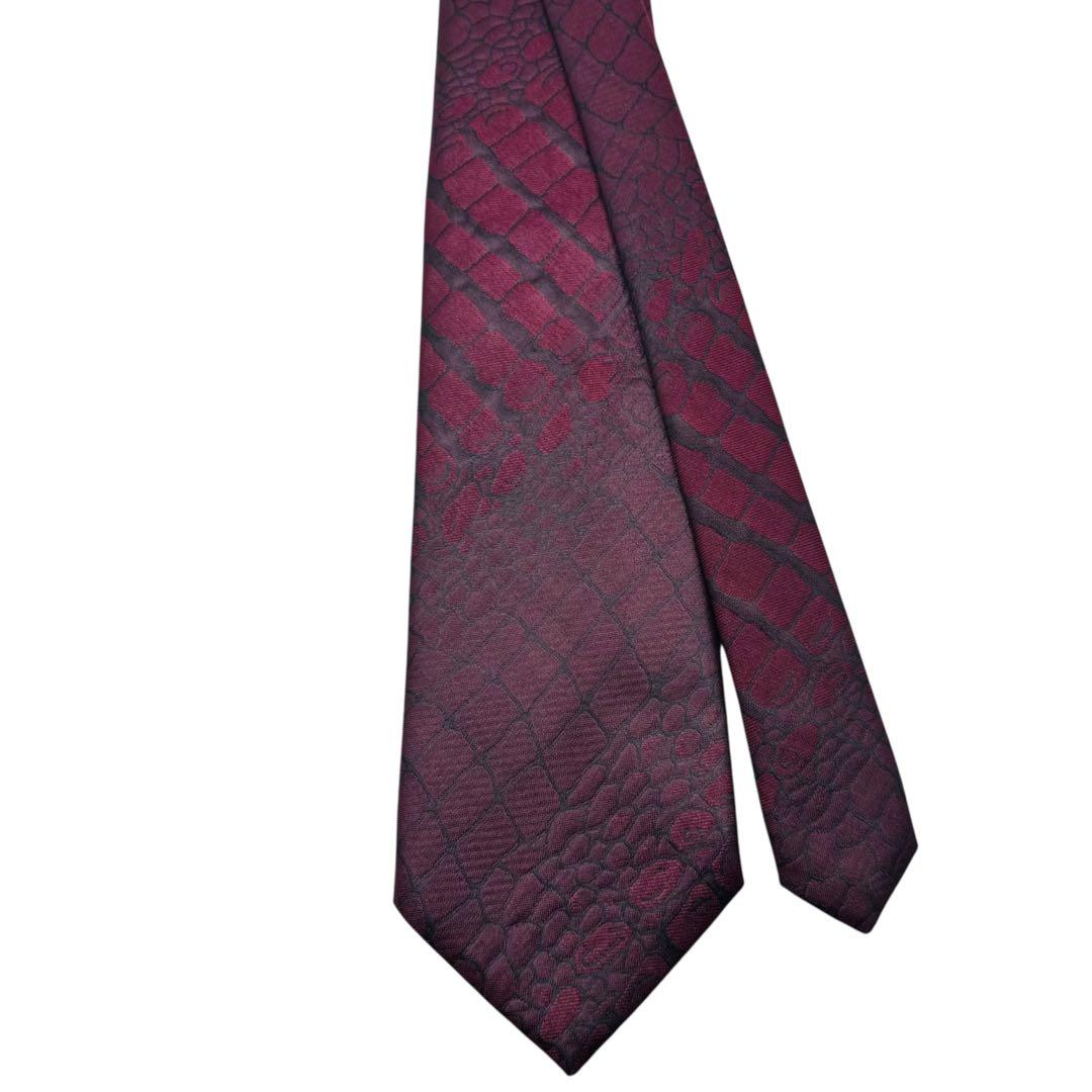 超希少 vintage ジャンポールゴルチエ オム ネクタイ クロコ型押し