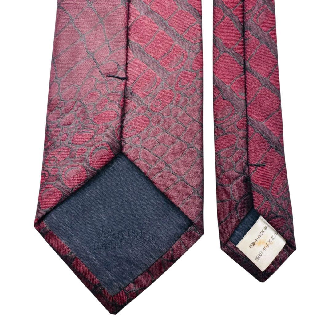 超希少 vintage ジャンポールゴルチエ オム ネクタイ クロコ型押し