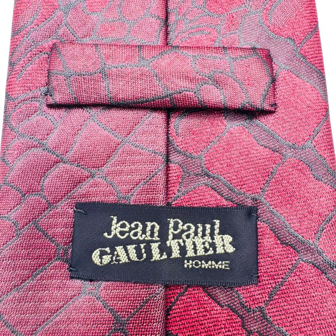 超希少 vintage ジャンポールゴルチエ オム ネクタイ クロコ型押し