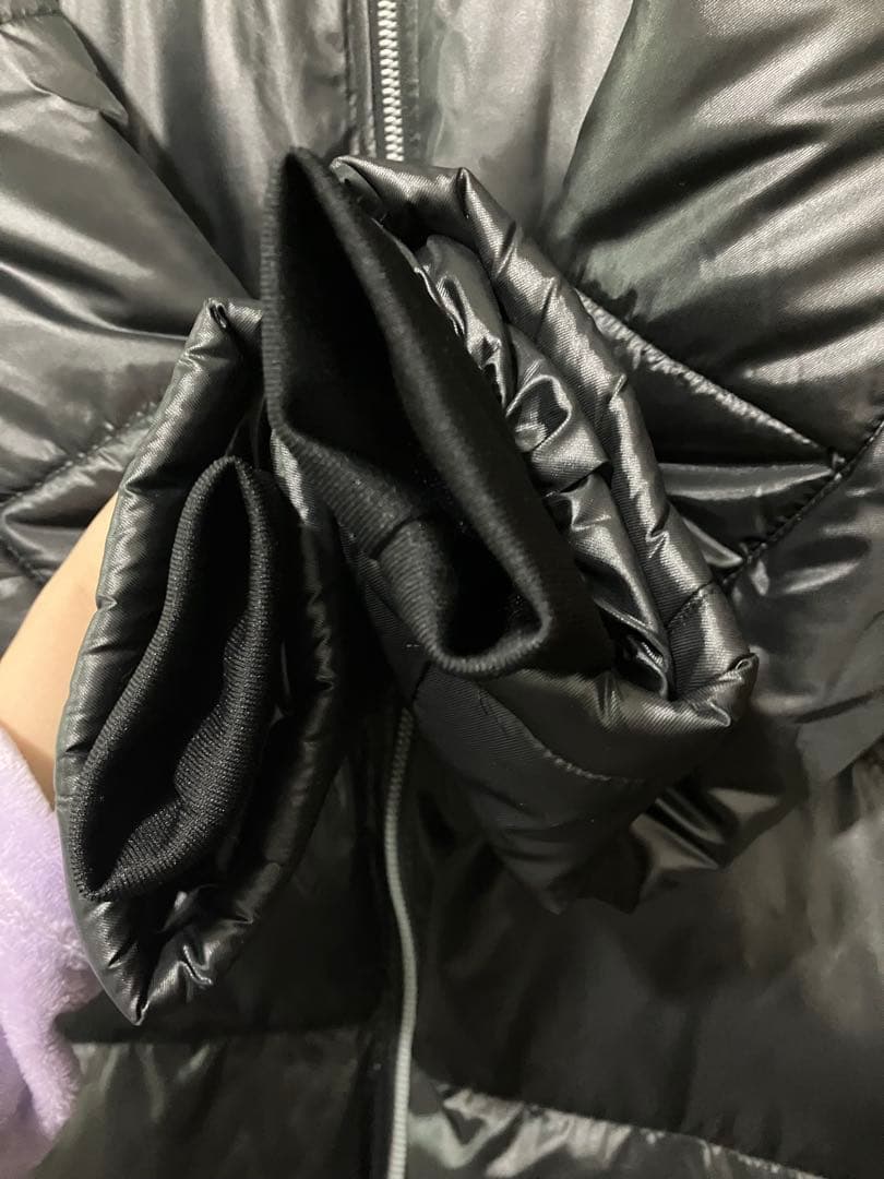 ‼️最終価格‼️【美品】ATHLETA フード付き ブラック ベンチコート Mさ