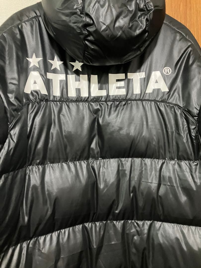 ‼️最終価格‼️【美品】ATHLETA フード付き ブラック ベンチコート Mさ