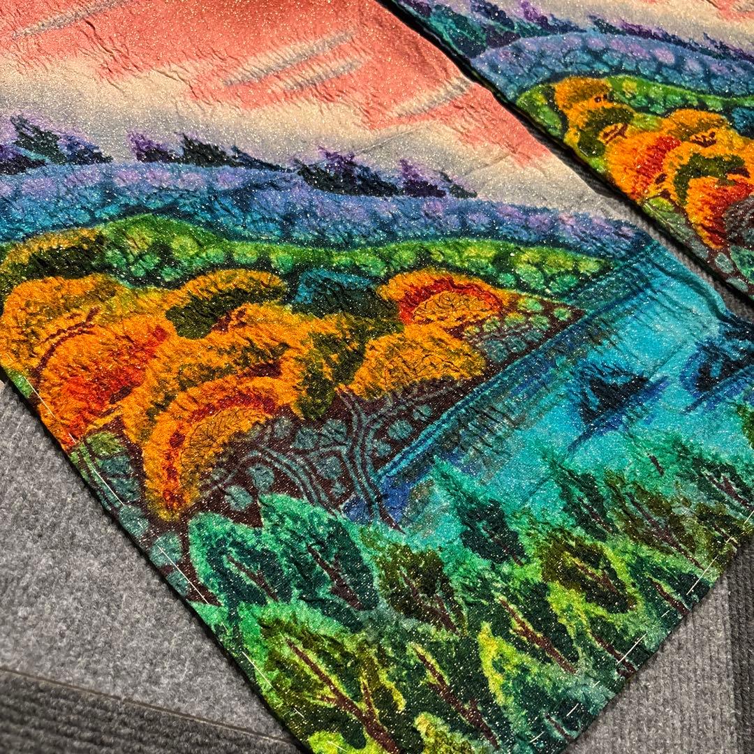 【1/1】振袖（作家物）☆風景画（紅色）