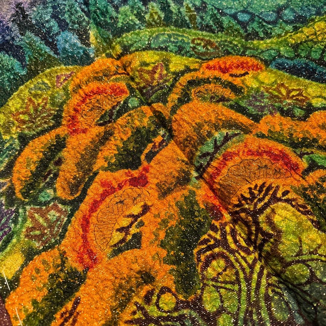 【1/1】振袖（作家物）☆風景画（紅色）