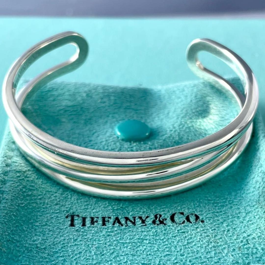 ティファニー ダイアゴナル バングル ブレスレット シルバー 925 Q21fe