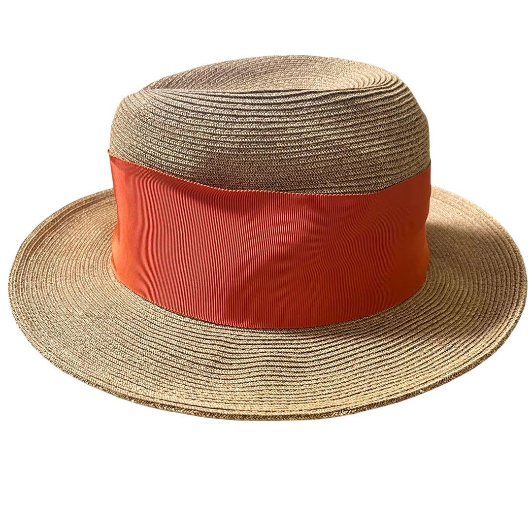 アシーナニューヨーク CAMILA カミラ ストローハット 麦わら帽子 オレンジ
