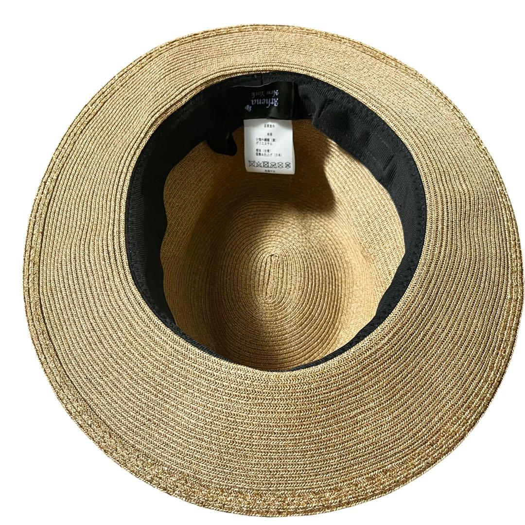 アシーナニューヨーク CAMILA カミラ ストローハット 麦わら帽子 オレンジ