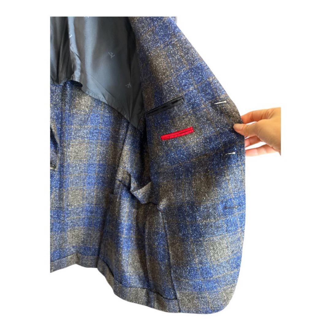 ISAIA Napoli イタリア製 チェック テーラードジャケット