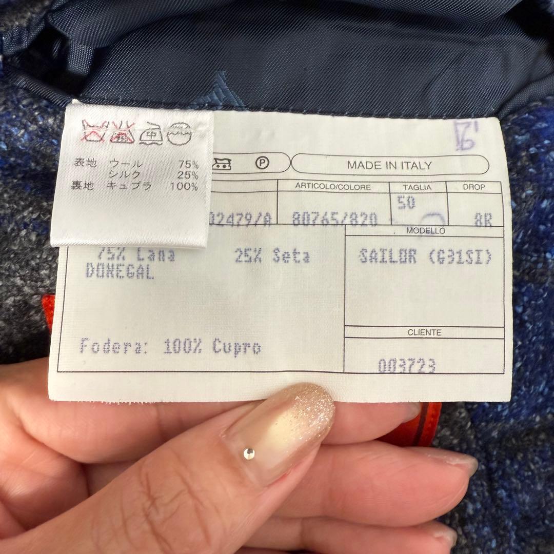 ISAIA Napoli イタリア製 チェック テーラードジャケット