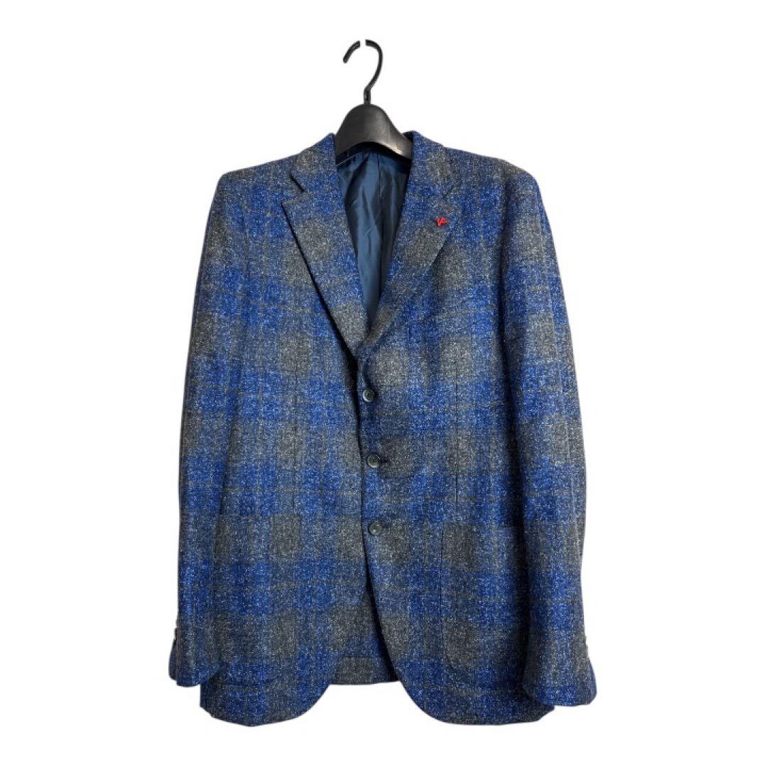 ISAIA Napoli イタリア製 チェック テーラードジャケット
