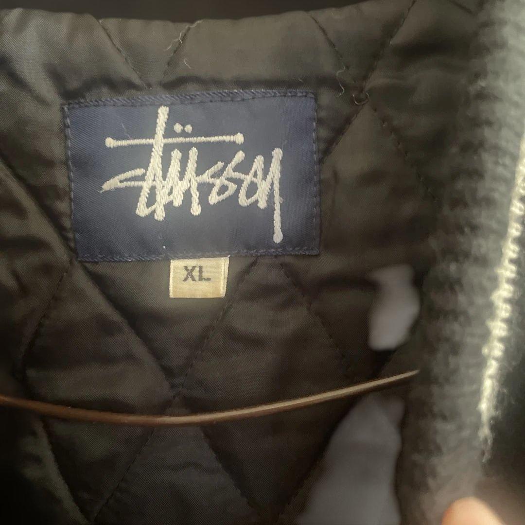 新品タグなし★STUSSY スタジャン XL 黒刺繍