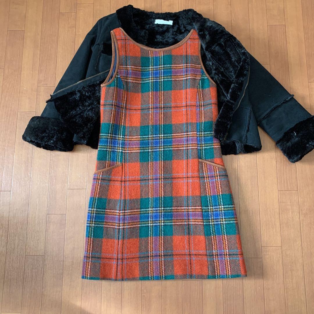 再値下げ　試着のみ　ラルフローレン　アルパカ入ジャンパースカート