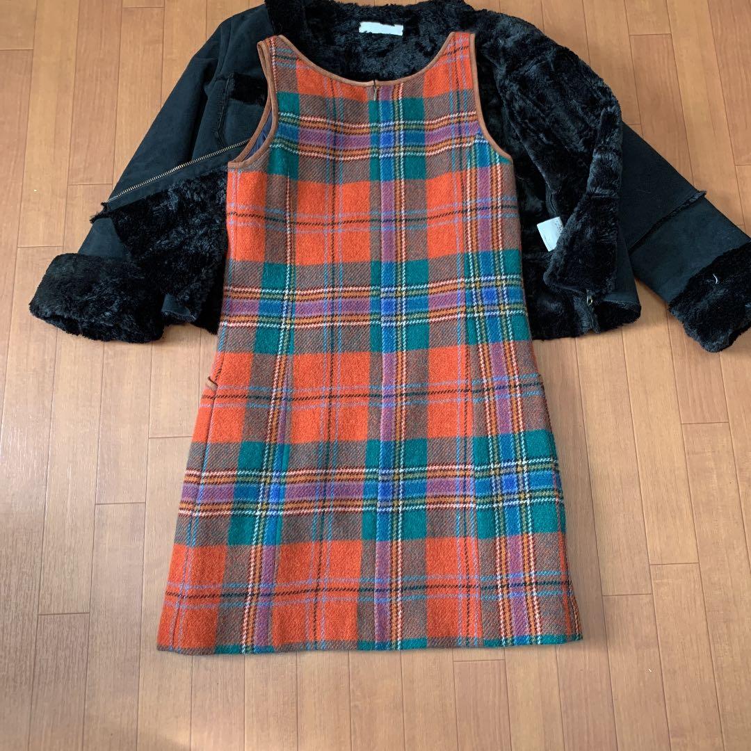 再値下げ　試着のみ　ラルフローレン　アルパカ入ジャンパースカート