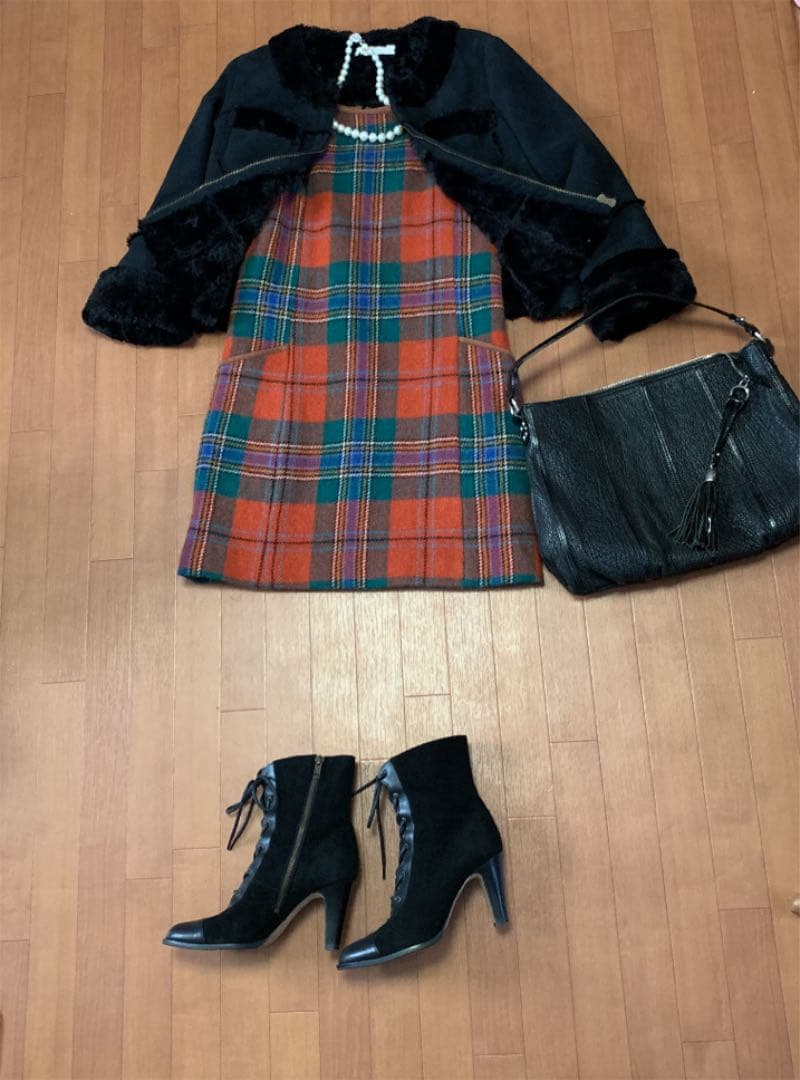 再値下げ　試着のみ　ラルフローレン　アルパカ入ジャンパースカート