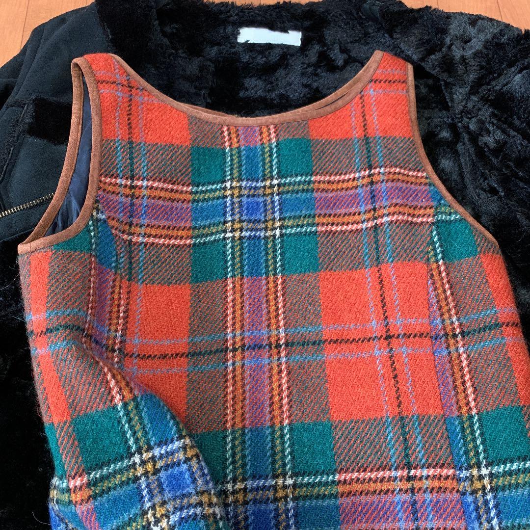 再値下げ　試着のみ　ラルフローレン　アルパカ入ジャンパースカート