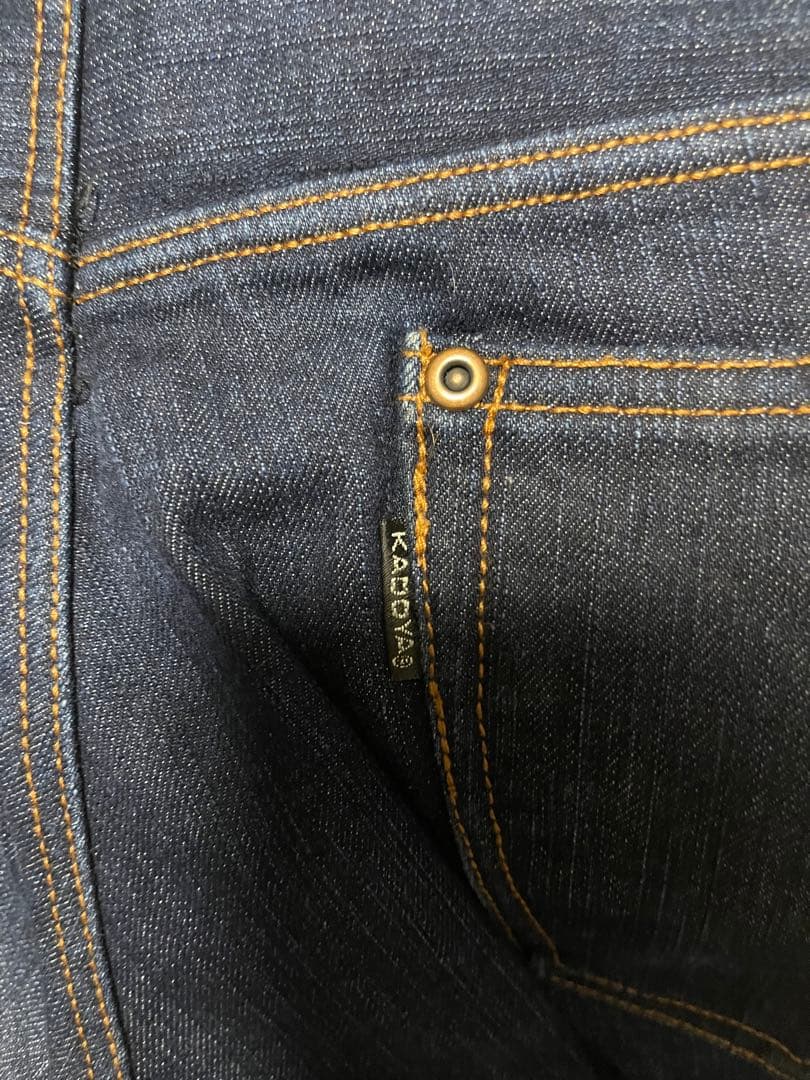 ★KADOYA★カドヤ★デニム パンツ★裏起毛★防寒★バイク★ライディング★36