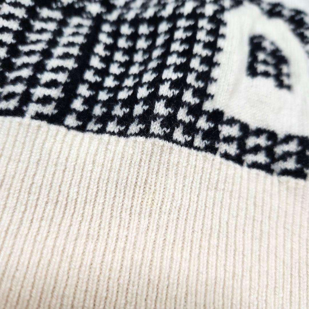 ☆PEARLY GATES☆ゴルフカシミヤ100％ニット 千鳥柄 1M 黒白黄