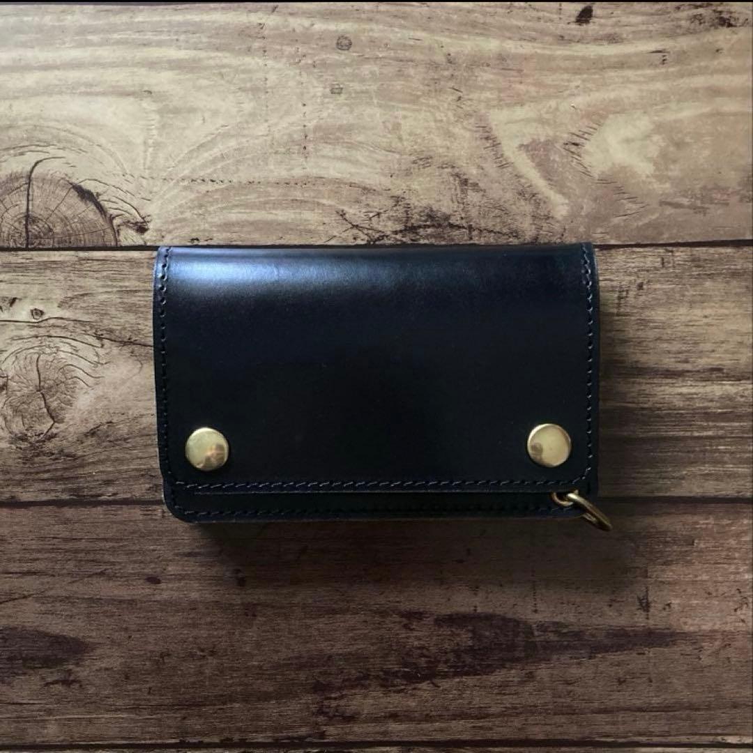 【こまきちふーかせ】ミドルトラッカーウォレット 3層【お札を折らずに収納】