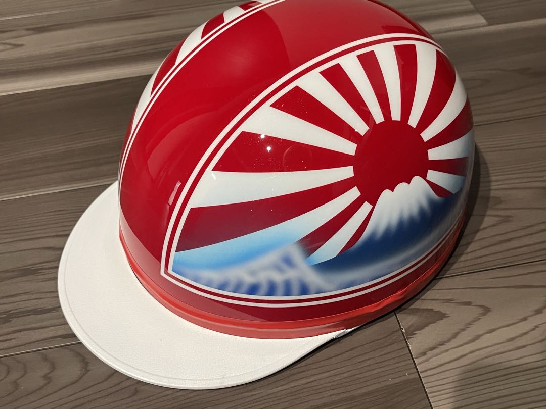 波 富士日章 コルク半 ヘルメット 旧車會 暴走族 三段シート 旭風防