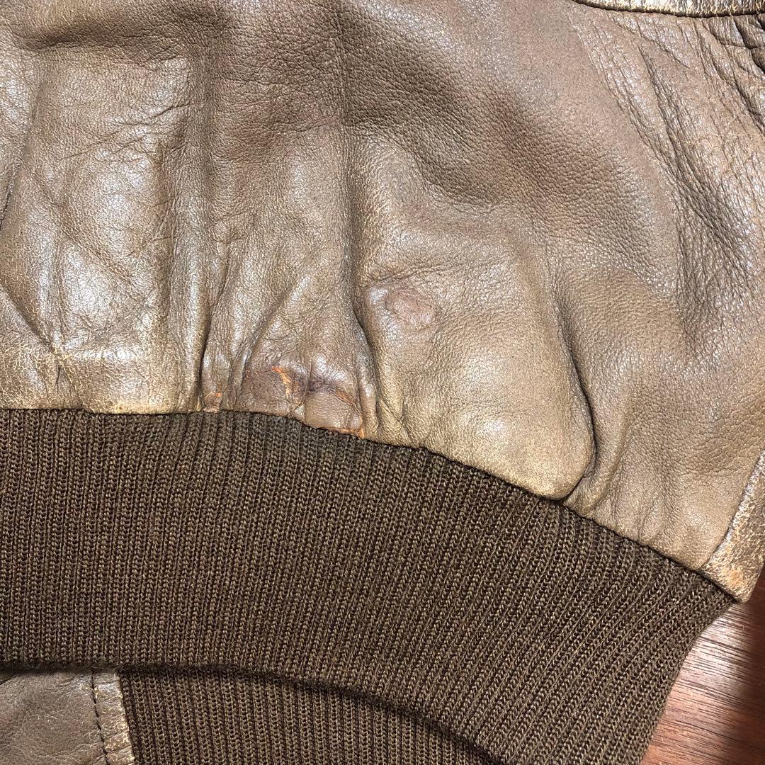 希少品 NAF NAF フライトジャケット レザージャケット G-1 羊革 XL