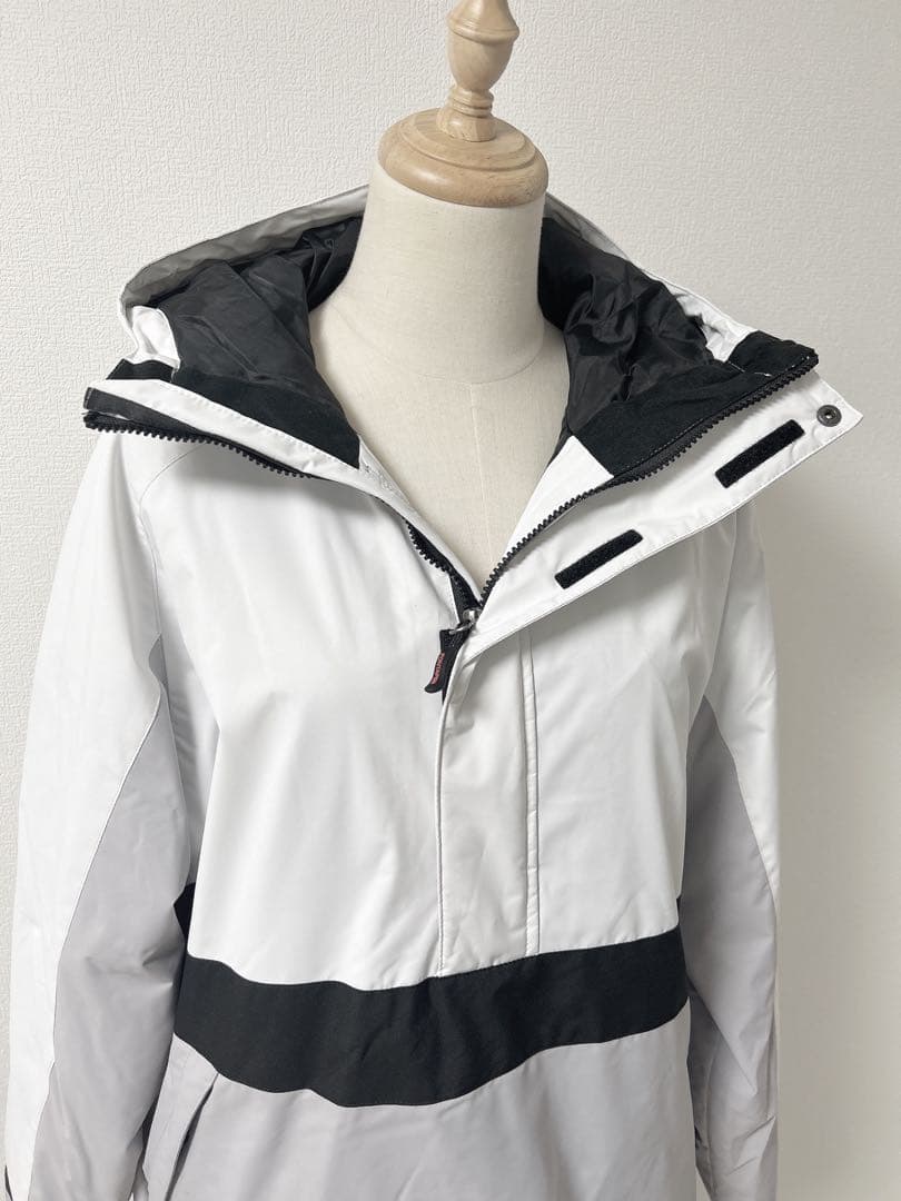 PONTAPES スノーボードウェア ユニセックス 上下セット 白 黒 グレー