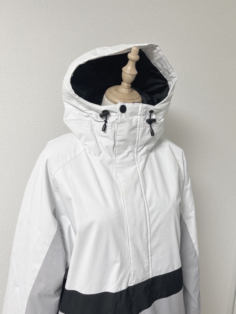 PONTAPES スノーボードウェア ユニセックス 上下セット 白 黒 グレー