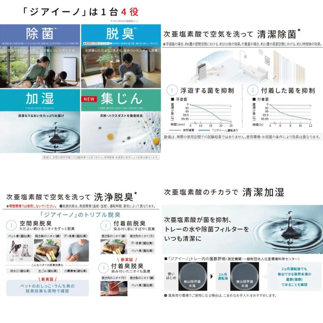 Panasonic 空間除菌脱臭機 ジアイーノ 2022年製 F-MV5400